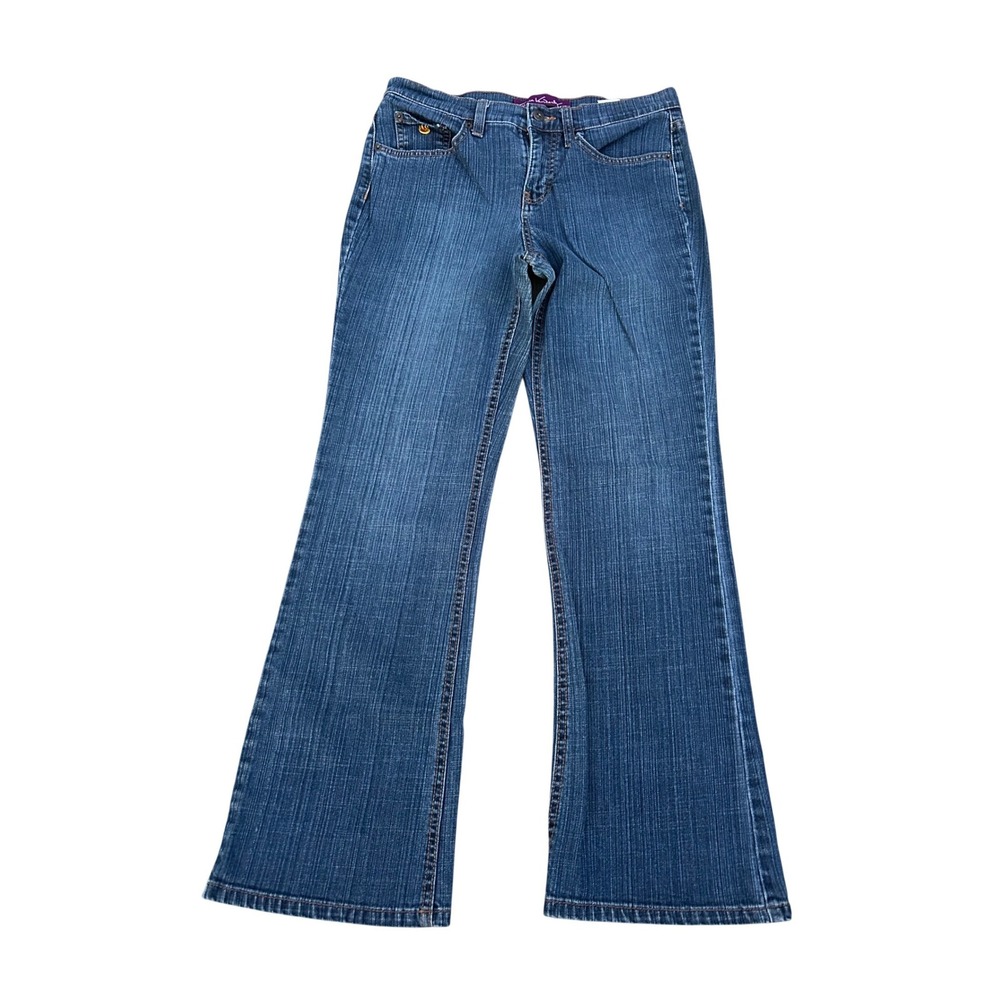 Gloria Vanderbilt Womens 8 Short Y2K Retro Flare Jeans Medium Wash Denim
